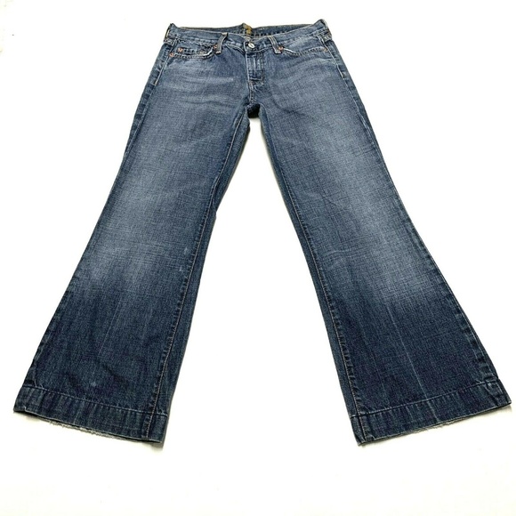 7 Seven For All Mankind Dojo Wide Leg Flare Jeans - Picture 3 of 8